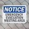 Signmission Emergency Evacuation Meeting Area, 14 in W x Rectangle, Plastic OS-2PACK-NS-P-1014-L-11789 - alternate 2